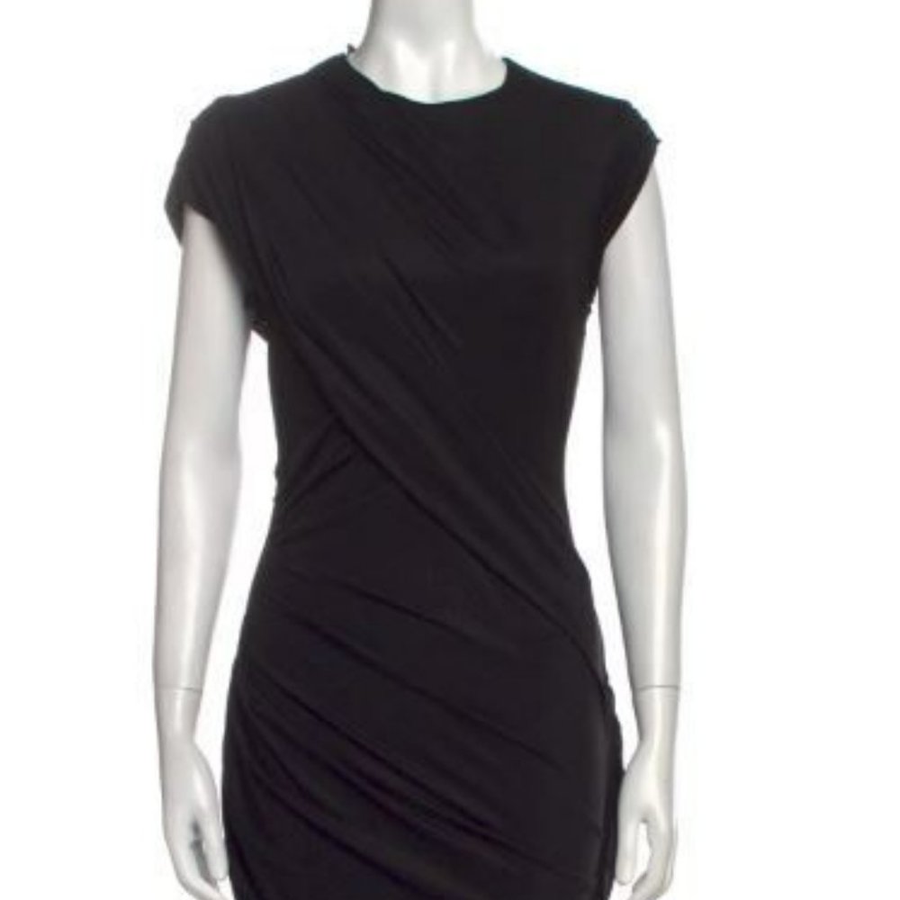 Alexander Wang black draped mini dress